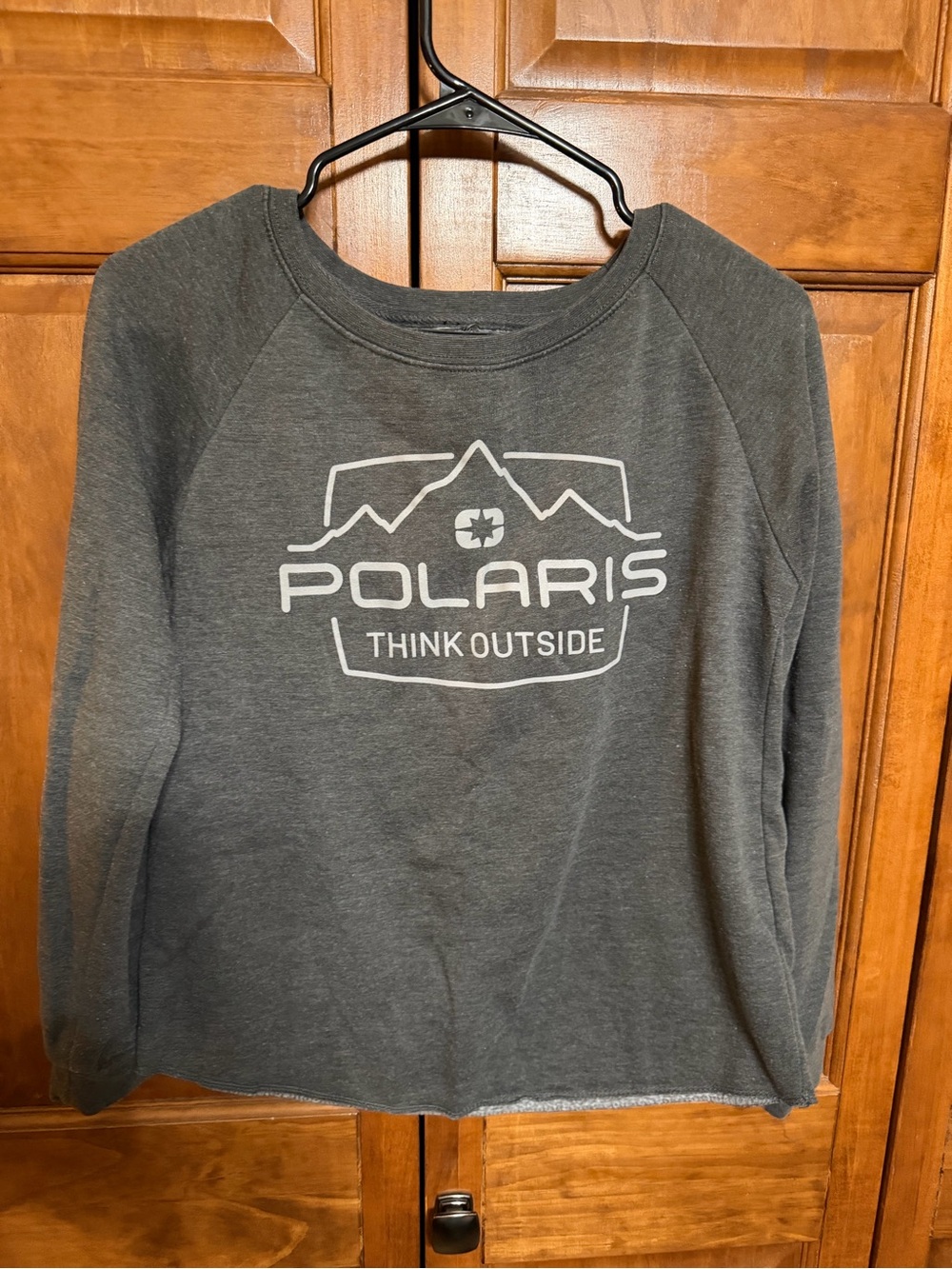 Polaris Women's Gray Graphic Pullover Sweatshirt - Think Outside